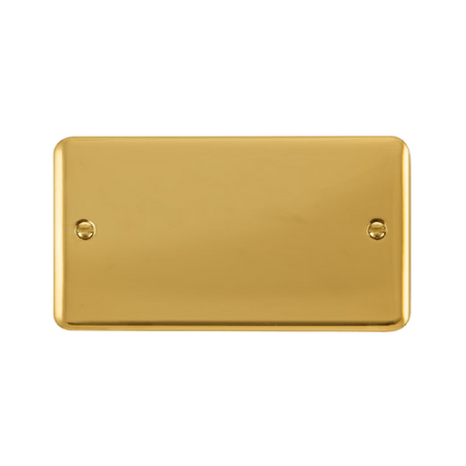 Click Deco Plus Polished Brass Double Blank Plate DPBR061