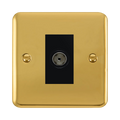 Click Deco Plus Polished Brass TV Socket DPBR065MBK