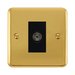 Click Deco Plus Polished Brass TV Socket DPBR065MBK