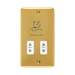 Front view of Click Deco Plus Polished Brass Shaver Socket