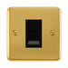 Click Deco Plus Polished Brass RJ11 Socket DPBR115MBK