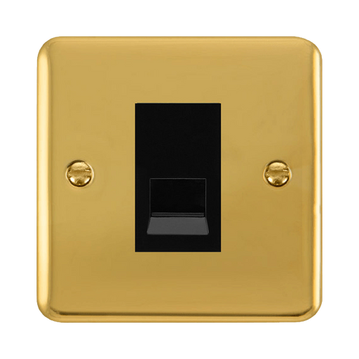 Click Deco Plus Polished Brass Master Telephone Socket DPBR120MBK