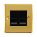 Click Deco Plus Polished Brass Double Master Telephone DPBR121MBK