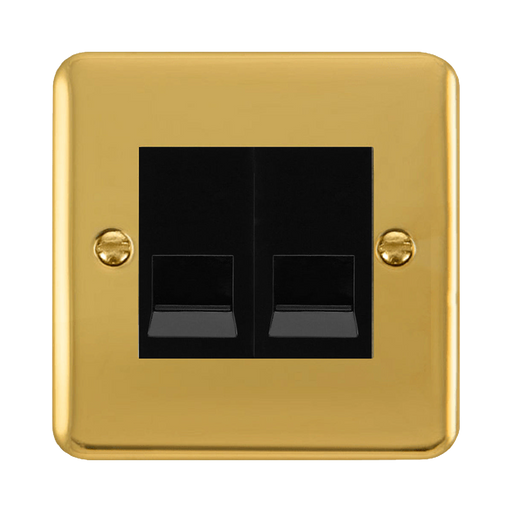 Click Deco Plus Polished Brass Double Master Telephone DPBR121MBK