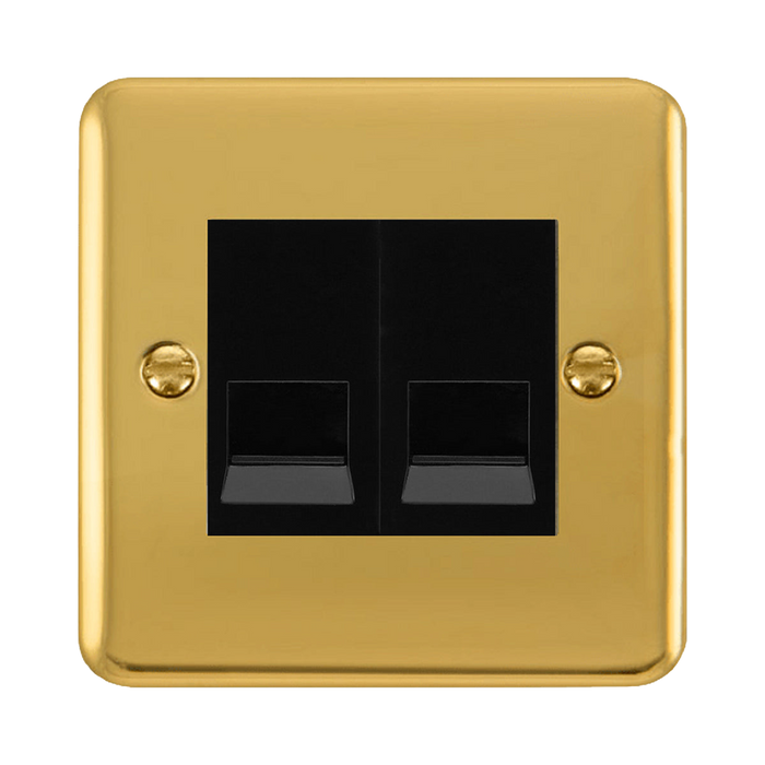 Click Deco Plus Polished Brass Double Master Telephone DPBR121MBK