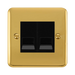 Click Deco Plus Polished Brass Double Slave Telephone Socket DPBR126MBK