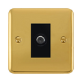 Click Deco Plus Polished Brass Satellite Socket DPBR156MBK