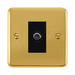 Click Deco Plus Polished Brass Satellite Socket DPBR156MBK