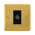 Click Deco Plus Polished Brass Isolated TV Socket DPBR158MBK