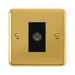 Click Deco Plus Polished Brass Isolated TV Socket DPBR158MBK