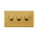 Front view of Click Deco Plus Polished Brass 3G LED Dimmer Switch