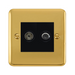 Click Deco Plus Polished Brass TV and Satellite Non-Isolated Socket DPBR170MBK