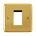 Front view of Click Deco Plus Polished Brass 1G Euro Plate