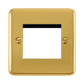 Front view of Click Deco Plus Polished Brass 2G Euro Plate
