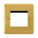 Front view of Click Deco Plus Polished Brass 2G Euro Plate