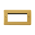 Front view of Click Deco Plus Polished Brass 4G Euro Plate