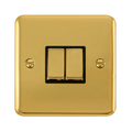 Click Deco Plus Polished Brass 2W & Intermediate Switch DPBR4125BK