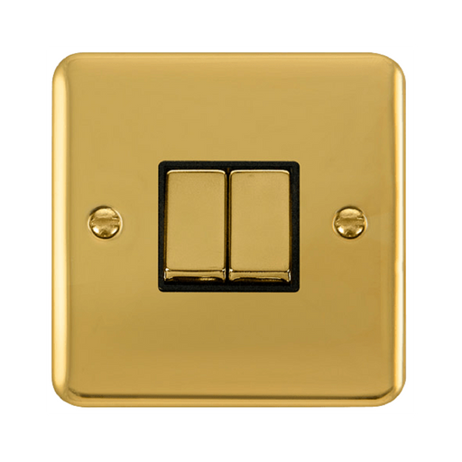 Click Deco Plus Polished Brass 2W & Intermediate Switch DPBR4125BK
