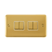 Front view of Click Deco Plus Polished Brass 4G Light Switch