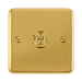 Front view of Click Deco Plus Polished Brass 1G Toggle Switch