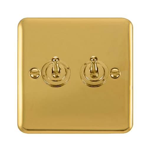 Click Deco Plus Polished Brass 2W & Int Toggle Switch DPBR4225