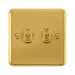 Click Deco Plus Polished Brass 2W & Int Toggle Switch DPBR4225