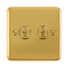 Front view of Click Deco Plus Polished Brass 2G Toggle Switch
