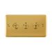 Front view of Click Deco Plus Polished Brass 3G Toggle Switch