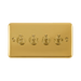 Front view of Click Deco Plus Polished Brass 4G Toggle Switch