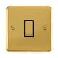 Front view of Click Deco Plus Polished Brass Intermediate Switch