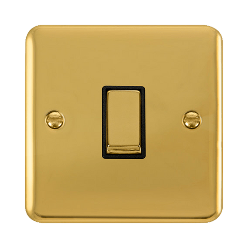 Front view of Click Deco Plus Polished Brass Intermediate Switch