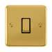 Front view of Click Deco Plus Polished Brass Intermediate Switch