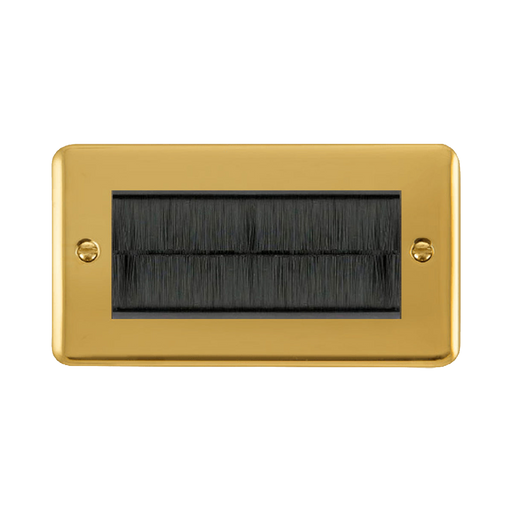 Click Deco Plus Polished Brass 4G Cable Brush Outlet DPBR4BRUSHBK
