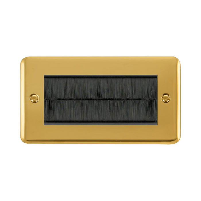 Click Deco Plus Polished Brass 4G Cable Brush Outlet DPBR4BRUSHBK
