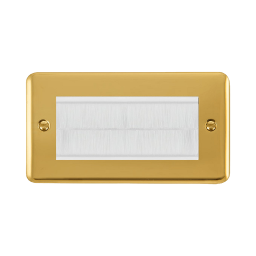 Click Deco Plus Polished Brass 4G Cable Brush Outlet DPBR4BRUSHWH