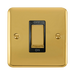 Front view of Click Deco Plus Polished Brass 45A Cooker Switch