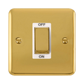 Front view of Click Deco Plus Polished Brass 45A Cooker Switch
