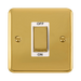 Front view of Click Deco Plus Polished Brass 45A Cooker Switch