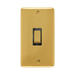 Front view of Click Deco Plus Polished Brass 45A Cooker Switch