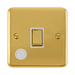 Front view of Click Deco Plus Polished Brass 20A Double Pole Switch with Flex