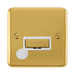 Front view of Click Deco Plus Polished Brass 13A Unswitched Spur with Flex