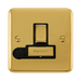 Front view of Click Deco Plus Polished Brass 13A Switched Spur with Flex