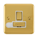 Front view of Click Deco Plus Polished Brass 13A Switched Spur with Flex