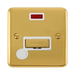 Front view of Click Deco Plus Polished Brass 13A Fused Connection Unit with Neon and Flex