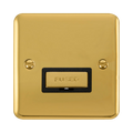 Front view of Click Deco Plus Polished Brass 13A Unswitched Spur