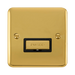 Front view of Click Deco Plus Polished Brass 13A Unswitched Spur