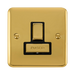 Front view of Click Deco Plus Polished Brass 13A Switched Spur