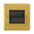 Click Deco Plus Polished Brass 2G Cable Brush Outlet DPBRBRUSHBK