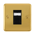 Click Deco Plus Polished Brass Cat6 Data Socket DPBRRJ456BK