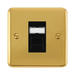 Click Deco Plus Polished Brass Cat6 Data Socket DPBRRJ456BK